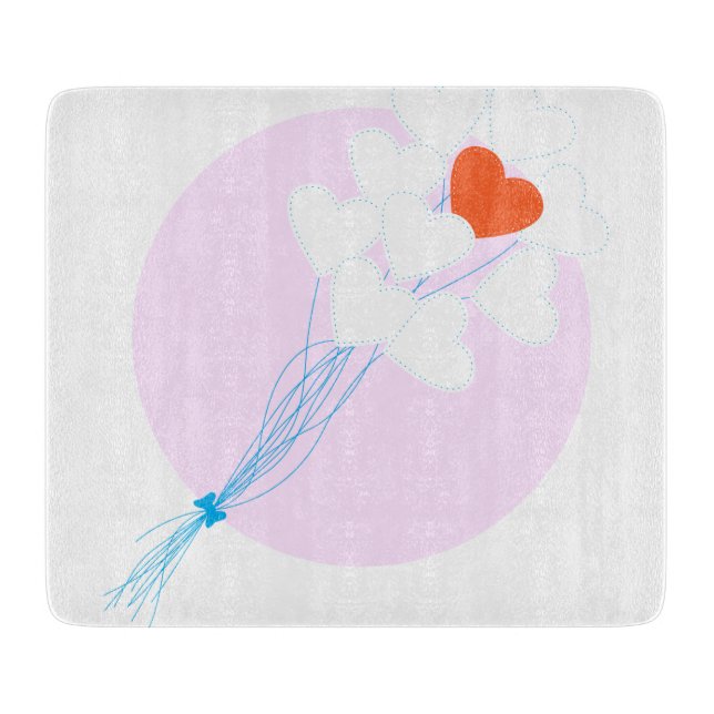 Tabla De Cortar Globos del corazón (Anverso)
