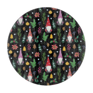 Tabla De Cortar Gnomes de navidades: Patrón festivo sin foco