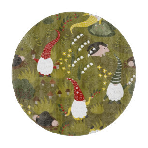 Tabla De Cortar Gnomes Jardín: Fauna de Flora Humorosa.
