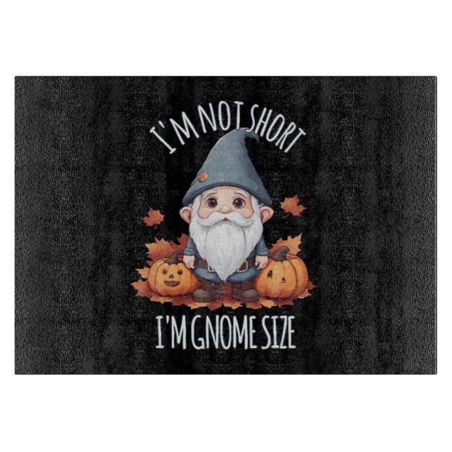 Tabla De Cortar Gnomo lindo y caprichoso en otoño (Anverso)