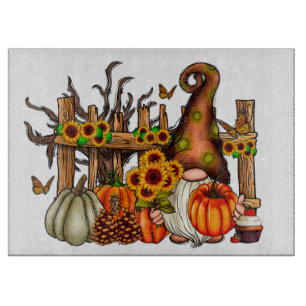 Tabla De Cortar Gnomo para otoño