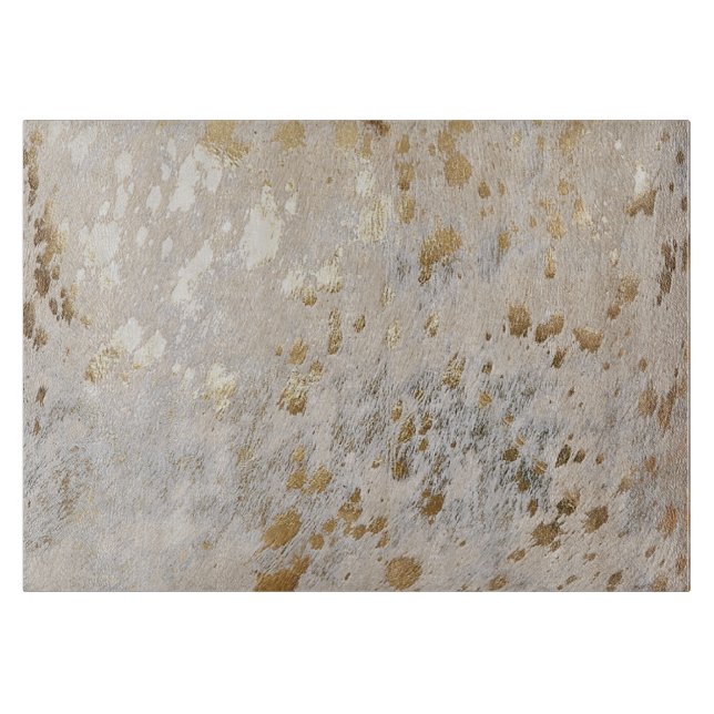 Tabla De Cortar Gold Cowhide Print Metallic Placemat (Anverso)