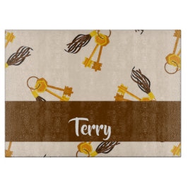 Tabla De Cortar Gold house keys on pink