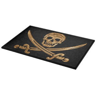 Tabla De Cortar Gold Jolly Roger