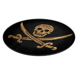 Tabla De Cortar Gold Jolly Roger