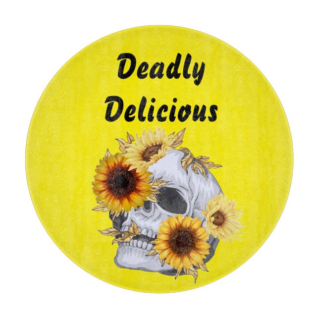 TABLA DE CORTAR GOLDEN BLOOM SKULL (Anverso)
