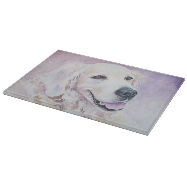 Tabla De Cortar Golden retriever (Borde)