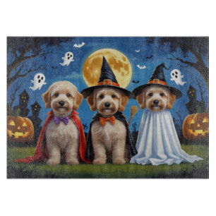 Tabla De Cortar Goldendoodle Dogs Pumpkin Halloween Funny