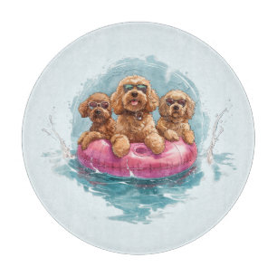 Tabla De Cortar Goldendoodle Dogs Verano Pineapple Float