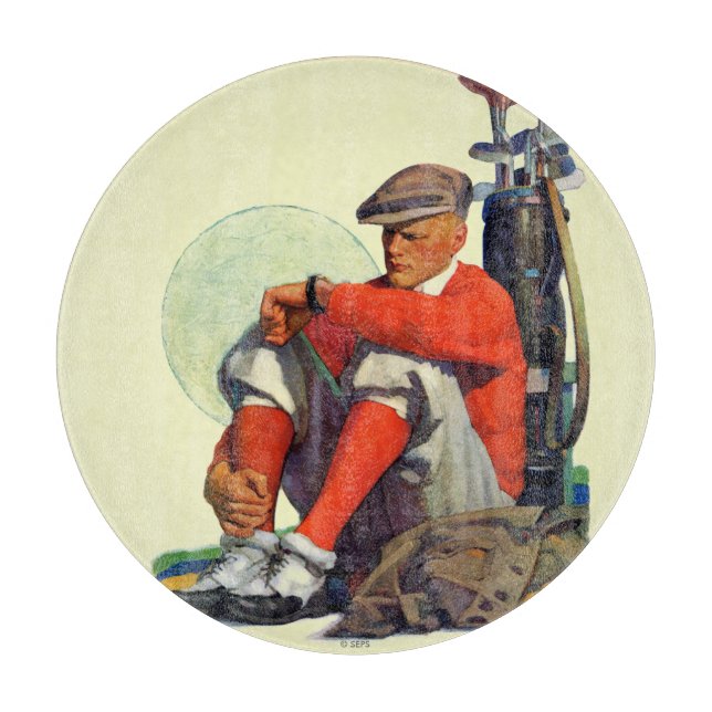 Tabla De Cortar Golfer siguió esperando (Anverso)