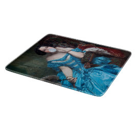 Tabla De Cortar Goma de burbuja Diva en satén azul