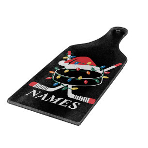 Tabla De Cortar Gorra de Santa de Navidad con nombre personalizado