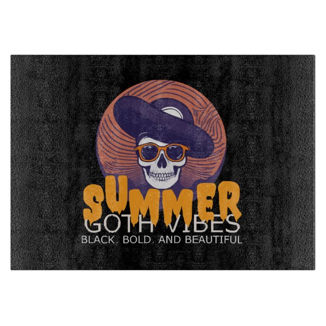 Tabla De Cortar gorra de verano de cráneo (Anverso)