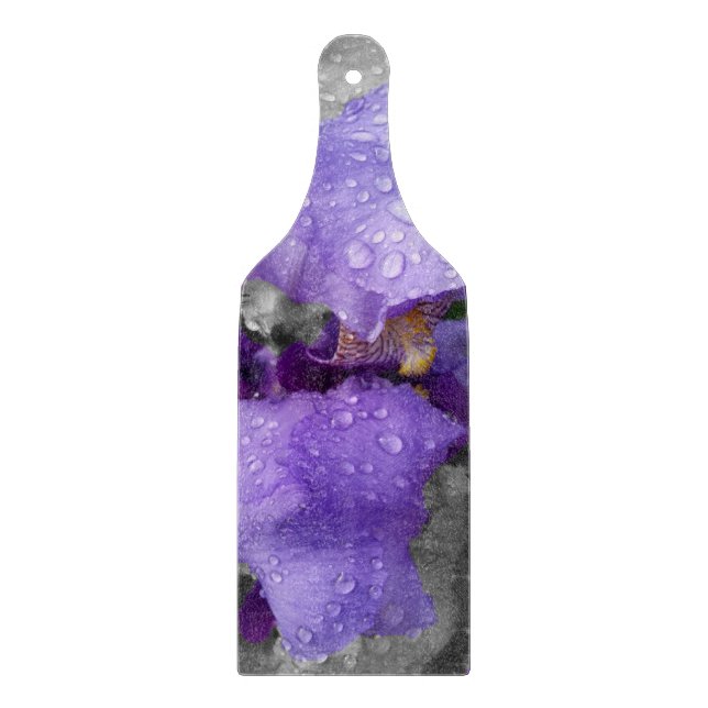 Tabla De Cortar gotas de lluvia en iris (Anverso)