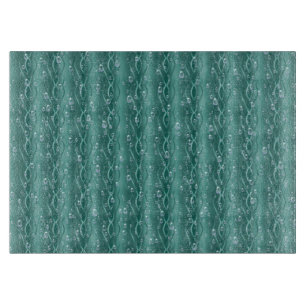 Tabla De Cortar Gotas de lluvia Metalizado verdes