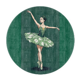 Tabla De Cortar Graceful Ballerina Puzzle – Elegant Dancer on Gree