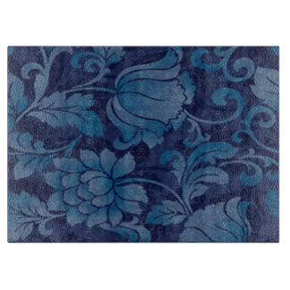 Tabla De Cortar Graceus Blue Floral Cutting Board