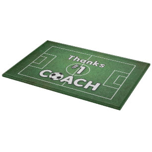Tabla De Cortar Gracias Entrenador de Fútbol Campo de Césped