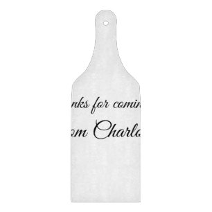 Tabla De Cortar gracias por venir mensaje de texto nombre