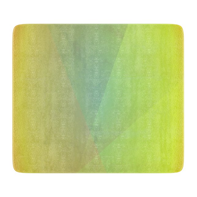 Tabla De Cortar Gradación Geométrica Amarilla Moderna (Anverso)