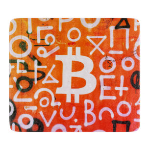 Tabla De Cortar "Graffiti de Bitcoin" (Estilo #7) Arte Callejero