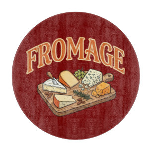 Tabla De Cortar Gráfico de Charcutería de Queso Francés Fromage Vi