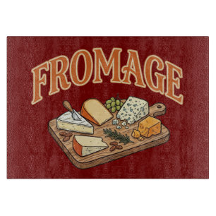 Tabla De Cortar Gráfico de Queso Charcutero Francés Fromage Antigu