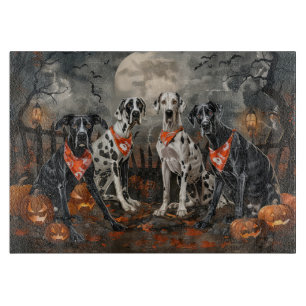 Tabla De Cortar Gran Danés Halloween Espeluznante