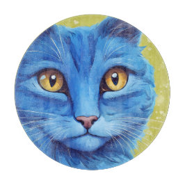 Tabla De Cortar Gran gato azul