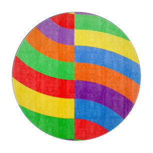 TABLA DE CORTAR GRANDES CÍRCULOS DE RAINBOW DE GRASA
