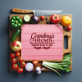 Tabla De Cortar Grandmas Kitchen Buena comida servida a diario con