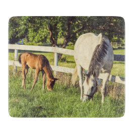 Tabla De Cortar Granja de caballos y potrillos hermosos
