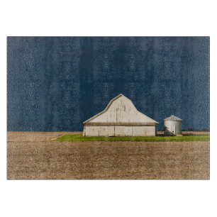 Tabla De Cortar Granjas Pabellón Blanco y Silo