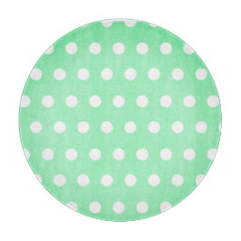 Tabla De Cortar Green Poka Dots