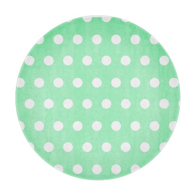 Tabla De Cortar Green Poka Dots (Anverso)