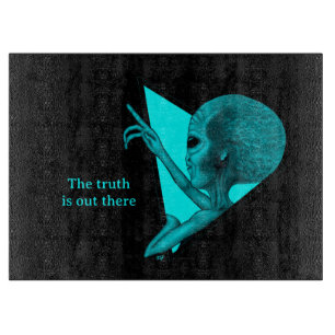 Tabla De Cortar Grey Alien, la verdad está ahí fuera