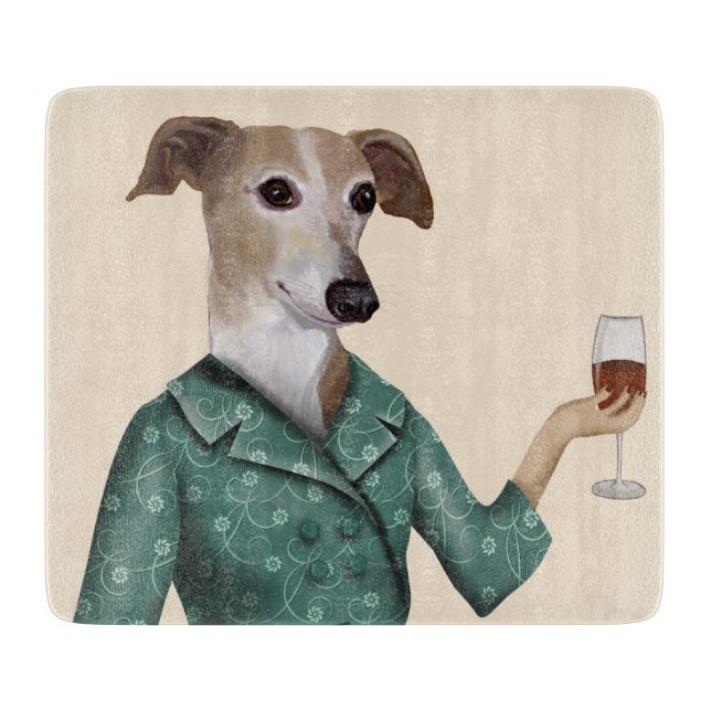 Tabla De Cortar Greyhound Wine Snob (Anverso)
