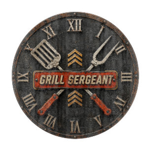 Tabla De Cortar Grill Sergeant Funny BBQ Grill Master Man Cave