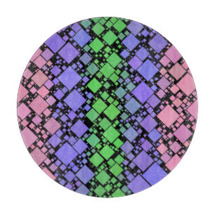 Tabla De Cortar Groovy Boho Retro Mod Geométrico Orgullo Trigénero
