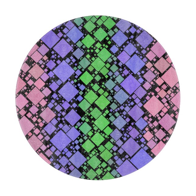 Tabla De Cortar Groovy Boho Retro Mod Geométrico Orgullo Trigénero (Anverso)