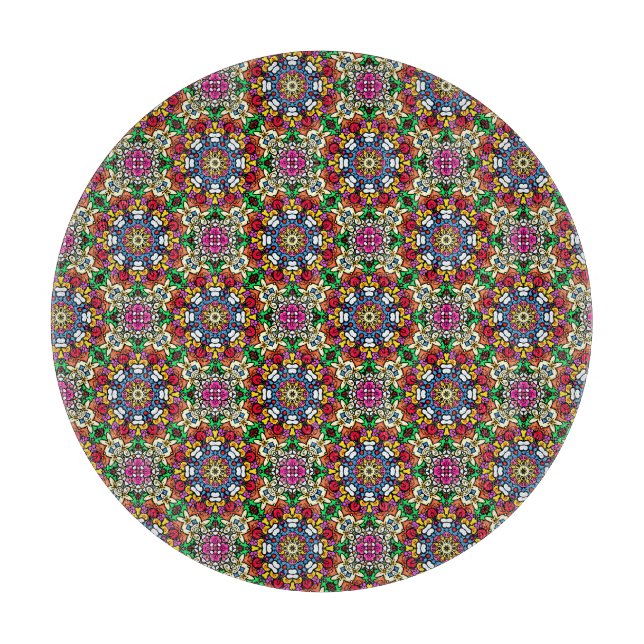 Tabla De Cortar Groovy Funky Flower Power  (Anverso)