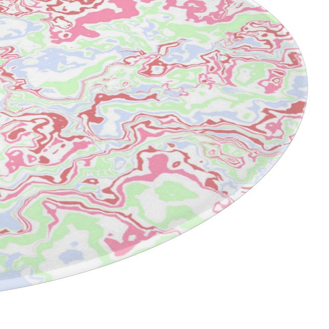 Tabla De Cortar Groovy Retro Boho Ecléctico Funky Marble colorido (Borde)