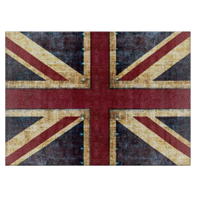 Tabla De Cortar Grunge Union Jack (Anverso)