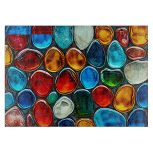 Tabla De Cortar Guijarros multicolores del mar