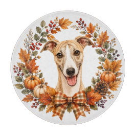 Tabla De Cortar Guirnalda de otoño Whippet
