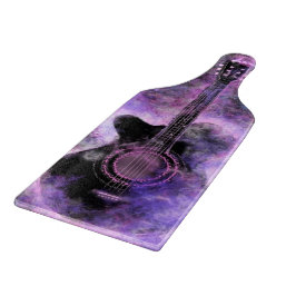 Tabla De Cortar Guitar Cutting Board Music Purple