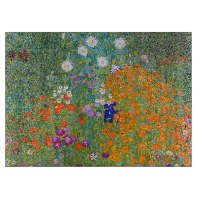 Tabla De Cortar Gustav Klimt - Jardín de flores (Anverso)