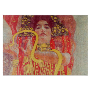 Tabla De Cortar Gustav Klimt Red Woman Gold Snake Pintura