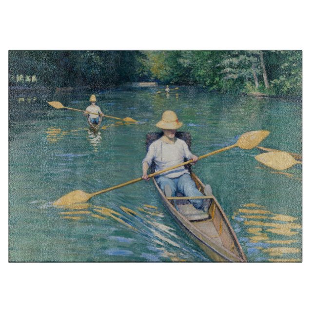 Tabla De Cortar Gustave Caillebotte - Barcas en el Yerres (Anverso)
