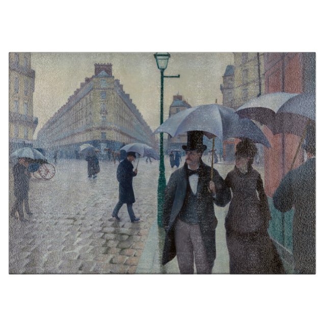 Tabla De Cortar Gustave Caillebotte - Paris Street; Rainy Day (Anverso)